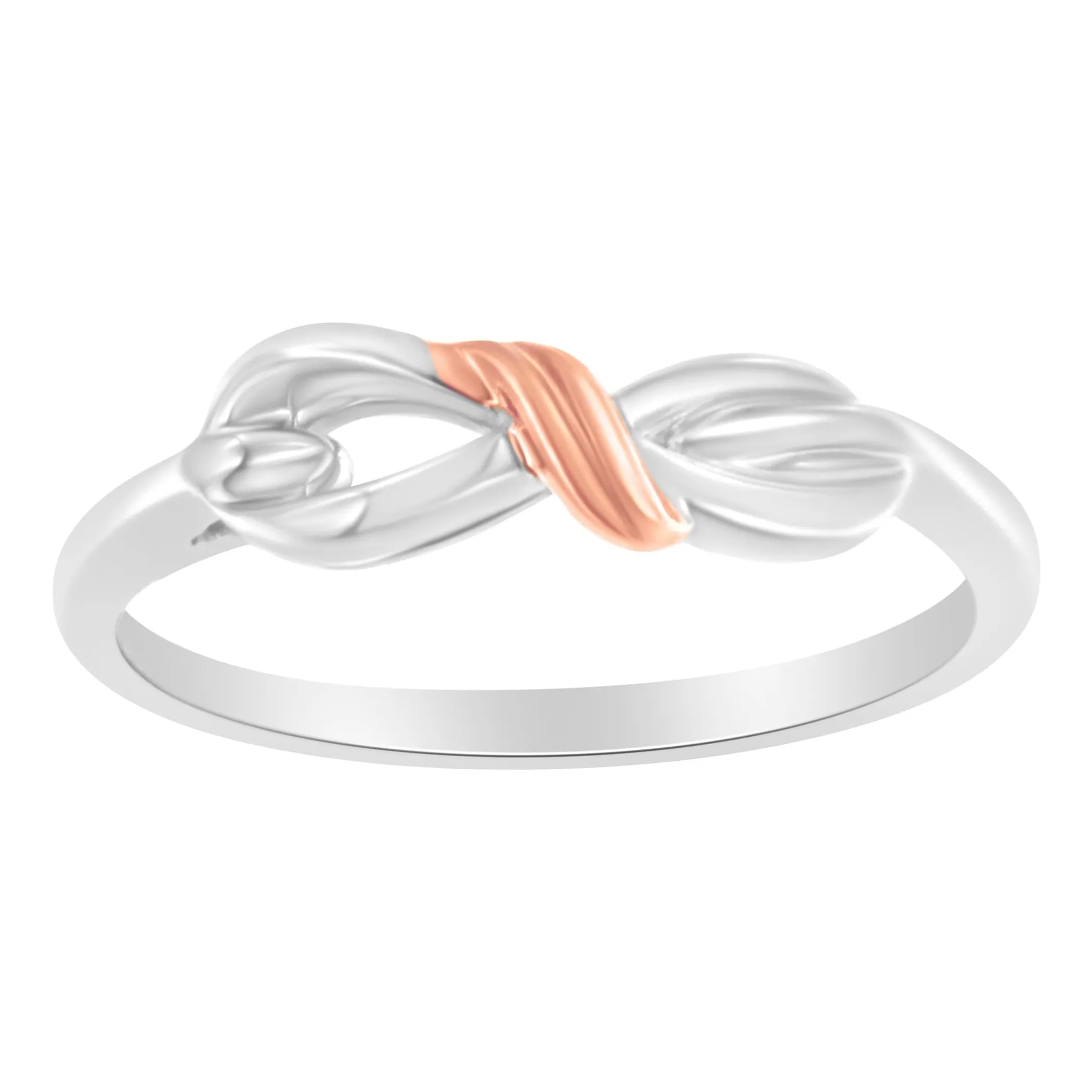 10K Rose Gold over .925 Sterling Silver Infinity Ring