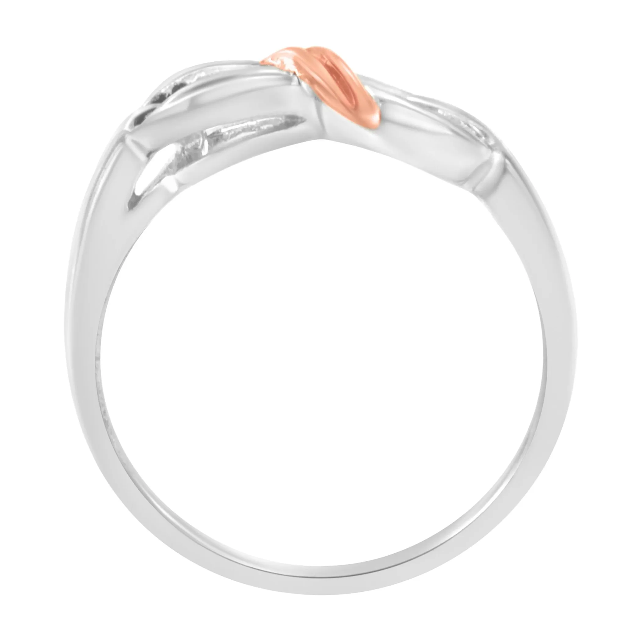 10K Rose Gold over .925 Sterling Silver Infinity Ring