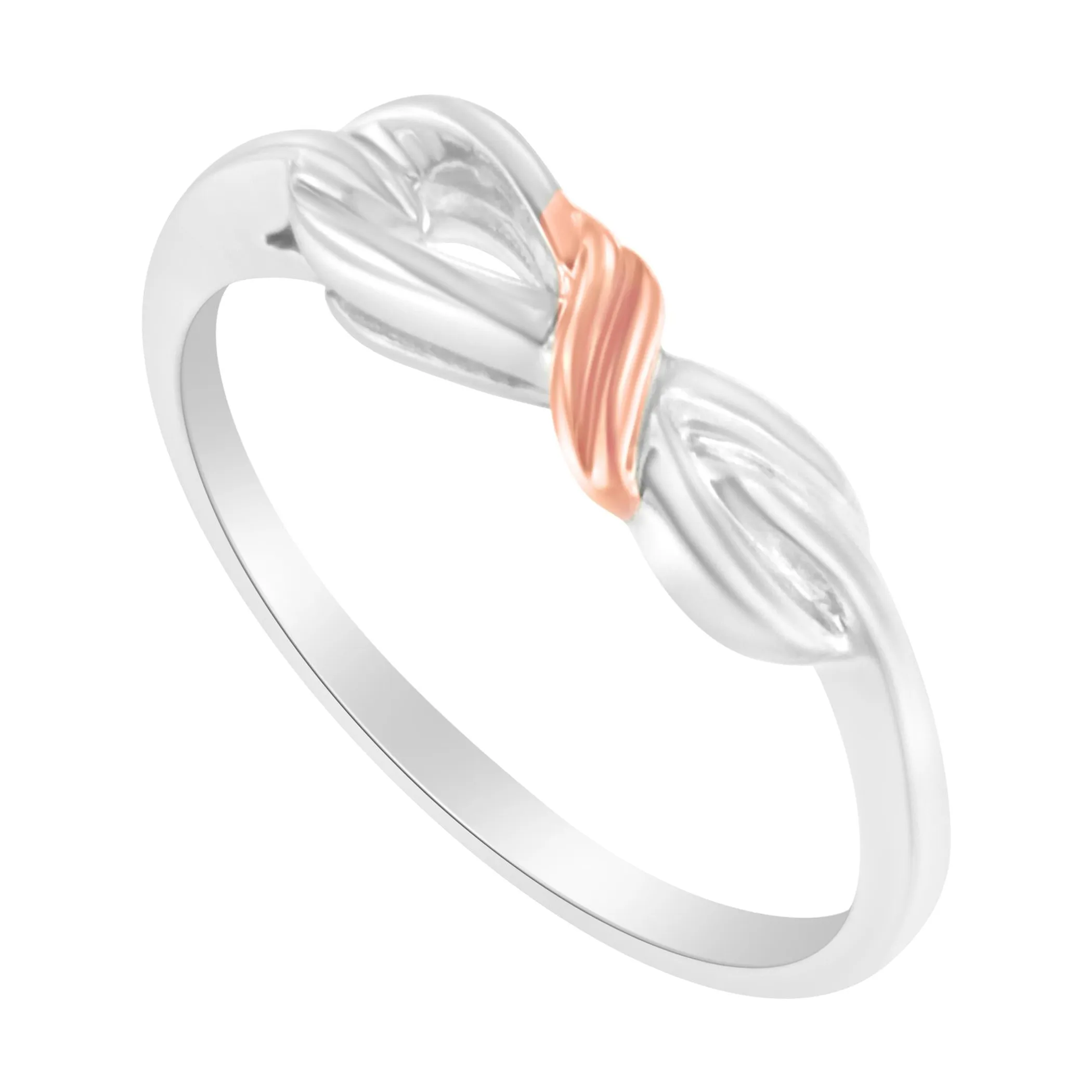 10K Rose Gold over .925 Sterling Silver Infinity Ring