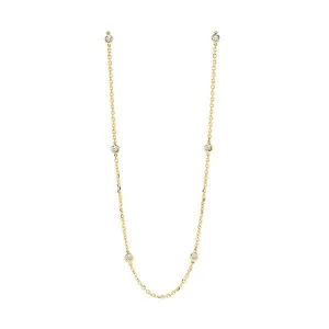 14KT Yellow Gold & Diamond Diamonds By The Yard Bracelet & Necklace Neckwear Necklace  - 1/4 ctw