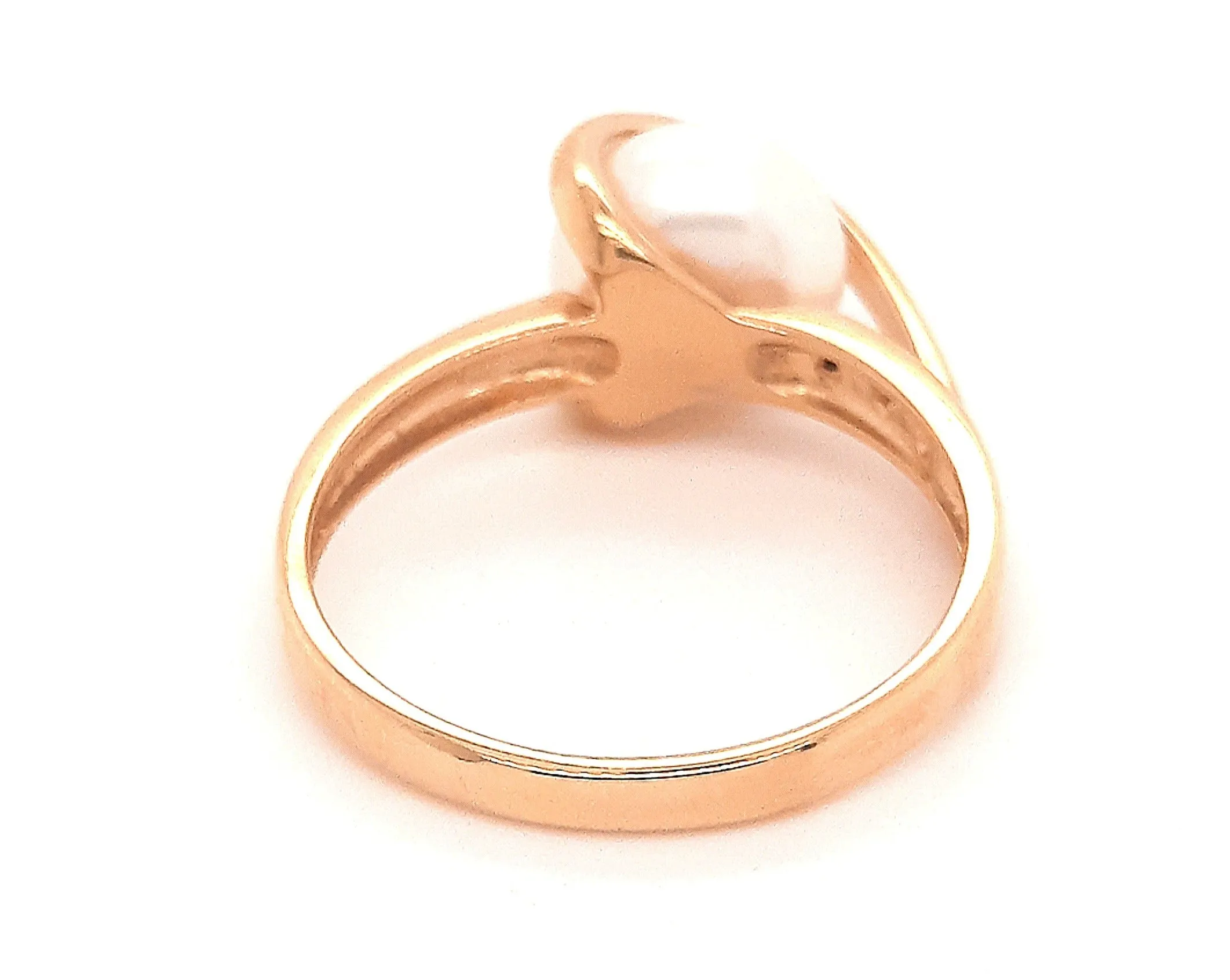 18ct Yellow Gold Pearl & Diamond Ring