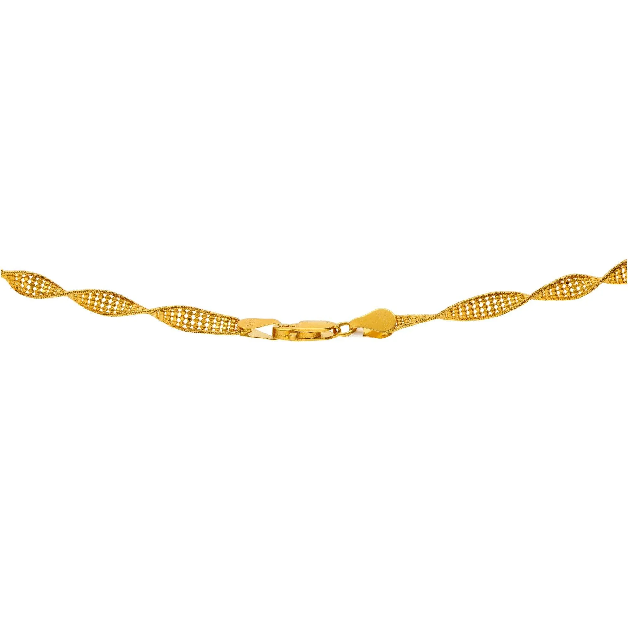 22K Yellow & White Gold Linked Chain