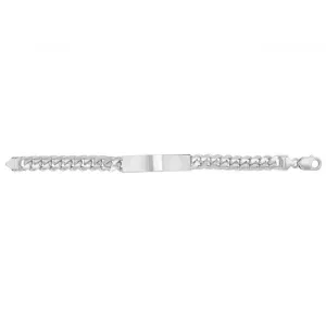 Acotis Silver Bracelet Men's Cuban Id G2678