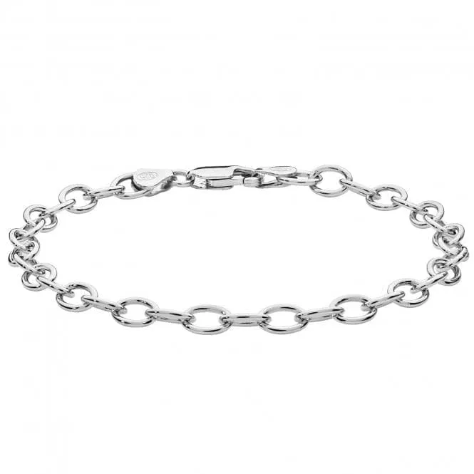 Acotis Silver Bracelet Oval Cable Rhodium Plated G2313