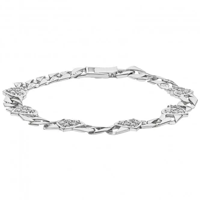 Acotis Silver Heart Bracelet with Zirconia Detail G2133