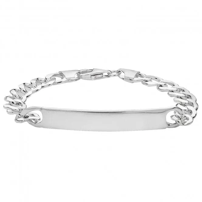 Acotis Silver Id Bracelet Curb G2108