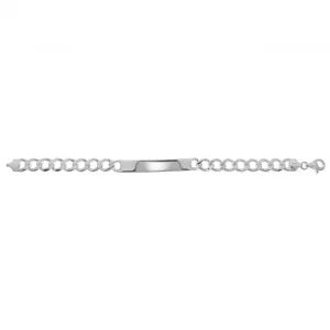 Acotis Silver Id Bracelet Curb G2108