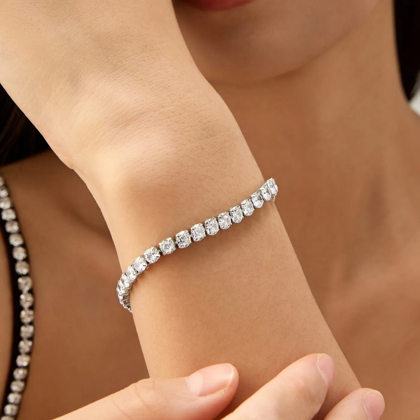 Adjustable Classic 2mm/3mm/4mm/5mm CZ Tennis Bracelet