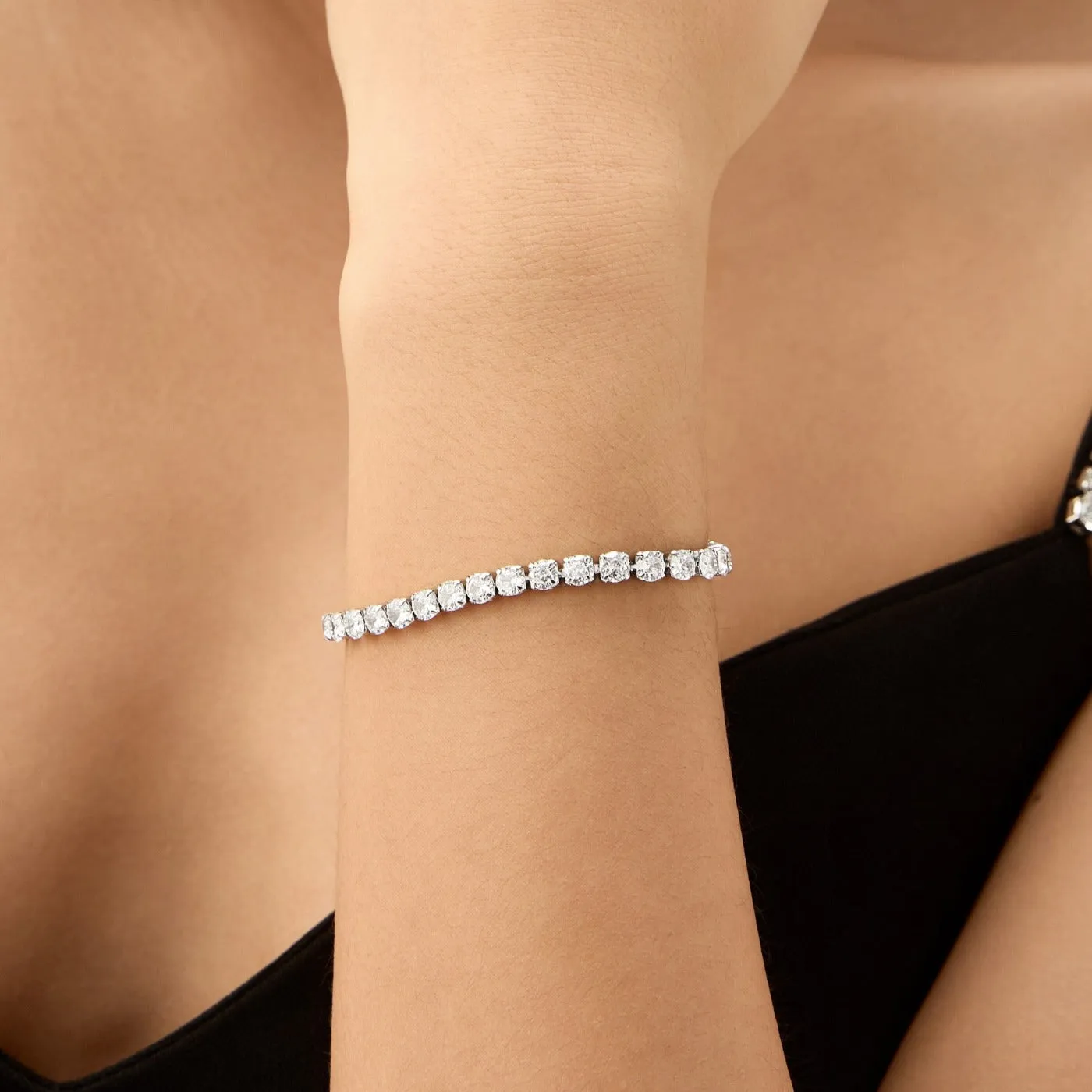 Adjustable Classic 2mm/3mm/4mm/5mm CZ Tennis Bracelet