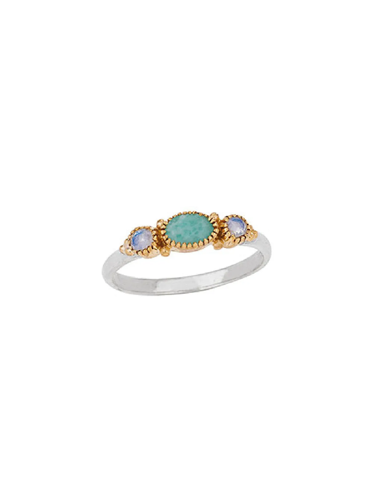 Amazonite & Moonstone Ring