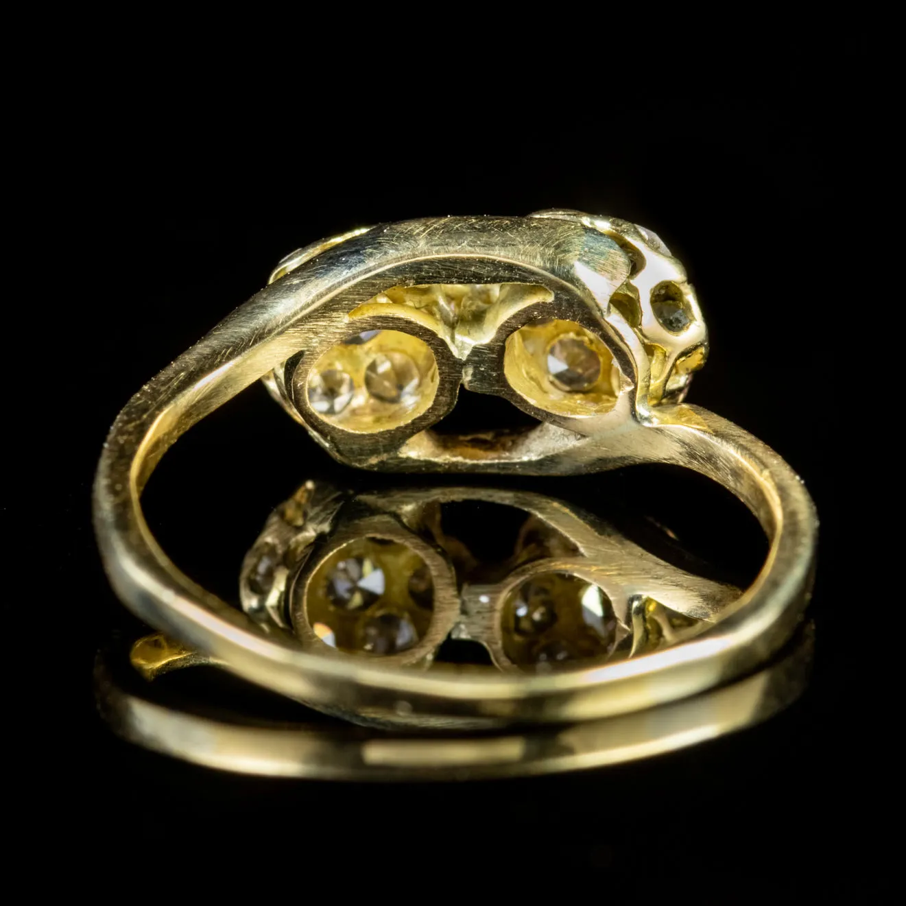 Antique Edwardian Diamond Flower Cluster Ring 18Ct Gold Circa 1910