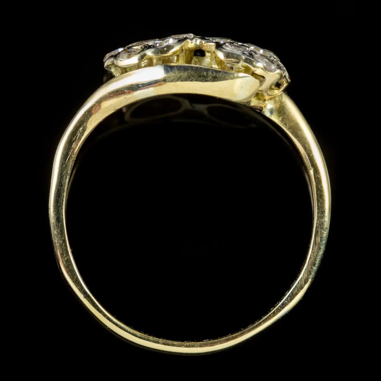 Antique Edwardian Diamond Flower Cluster Ring 18Ct Gold Circa 1910