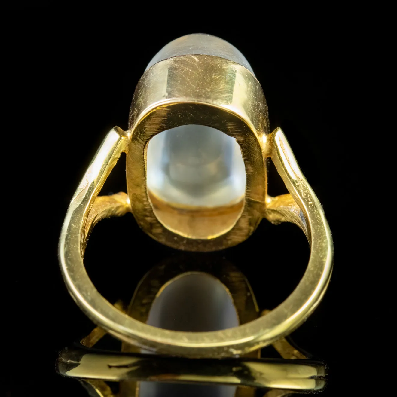 Antique Victorian Moonstone Ring 18Ct Gold 6Ct Moonstone Circa 1880