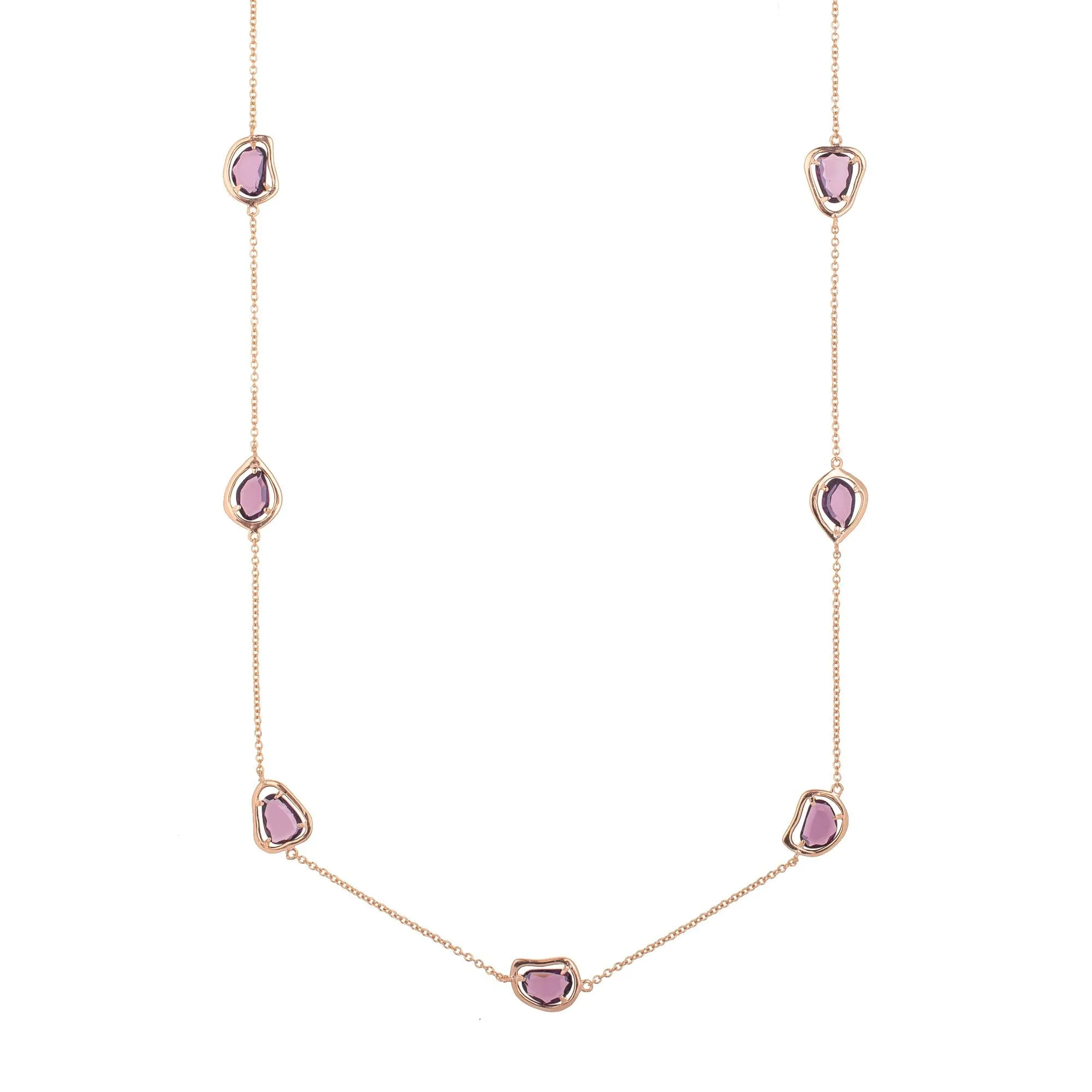 Aurore Purple Stones Necklace