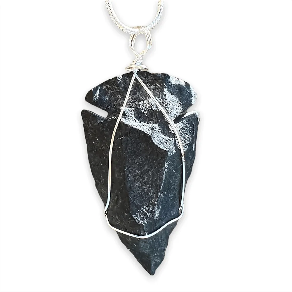 Black Agate Pendant Necklace