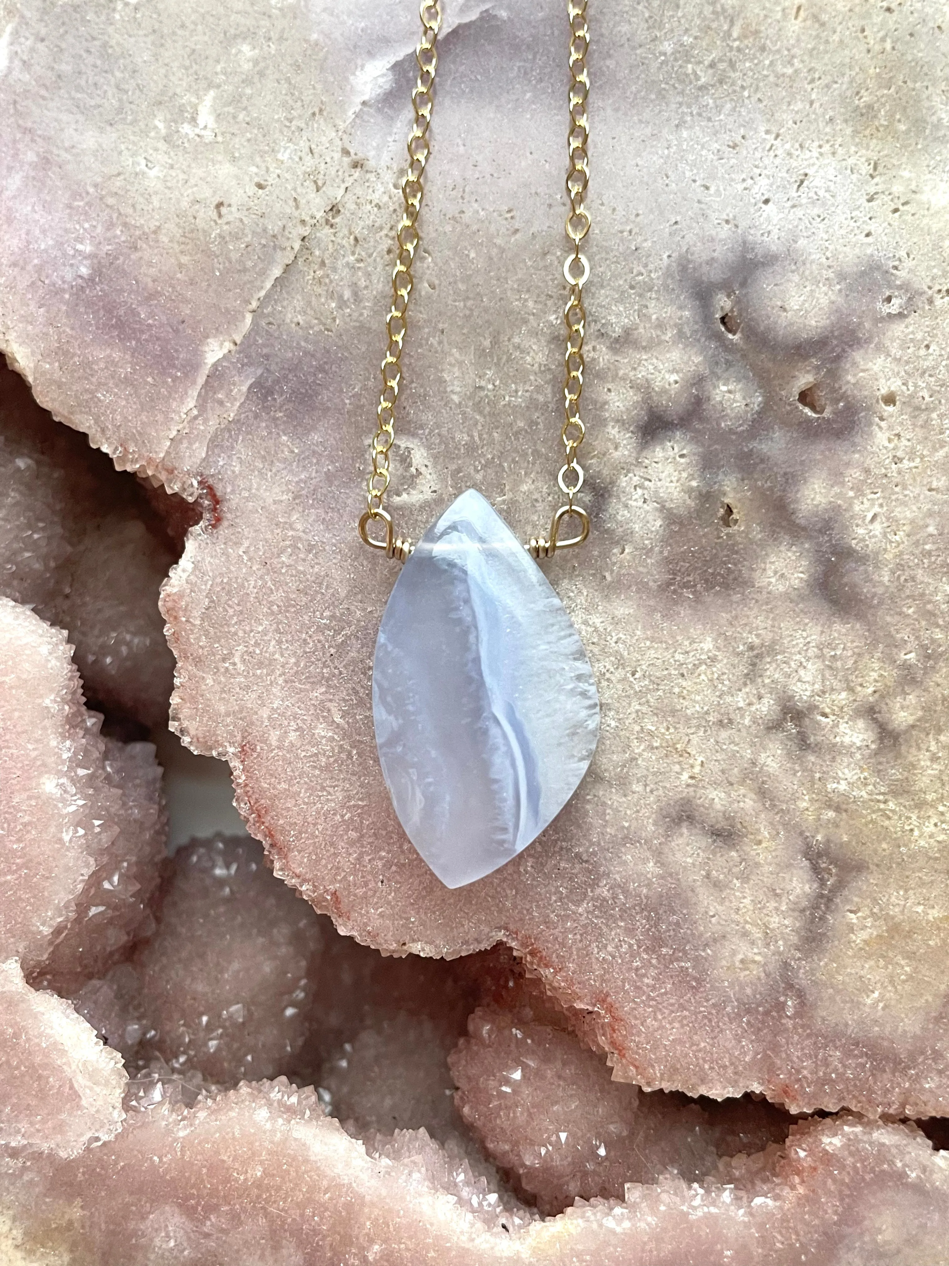 Blue lace agate Necklace