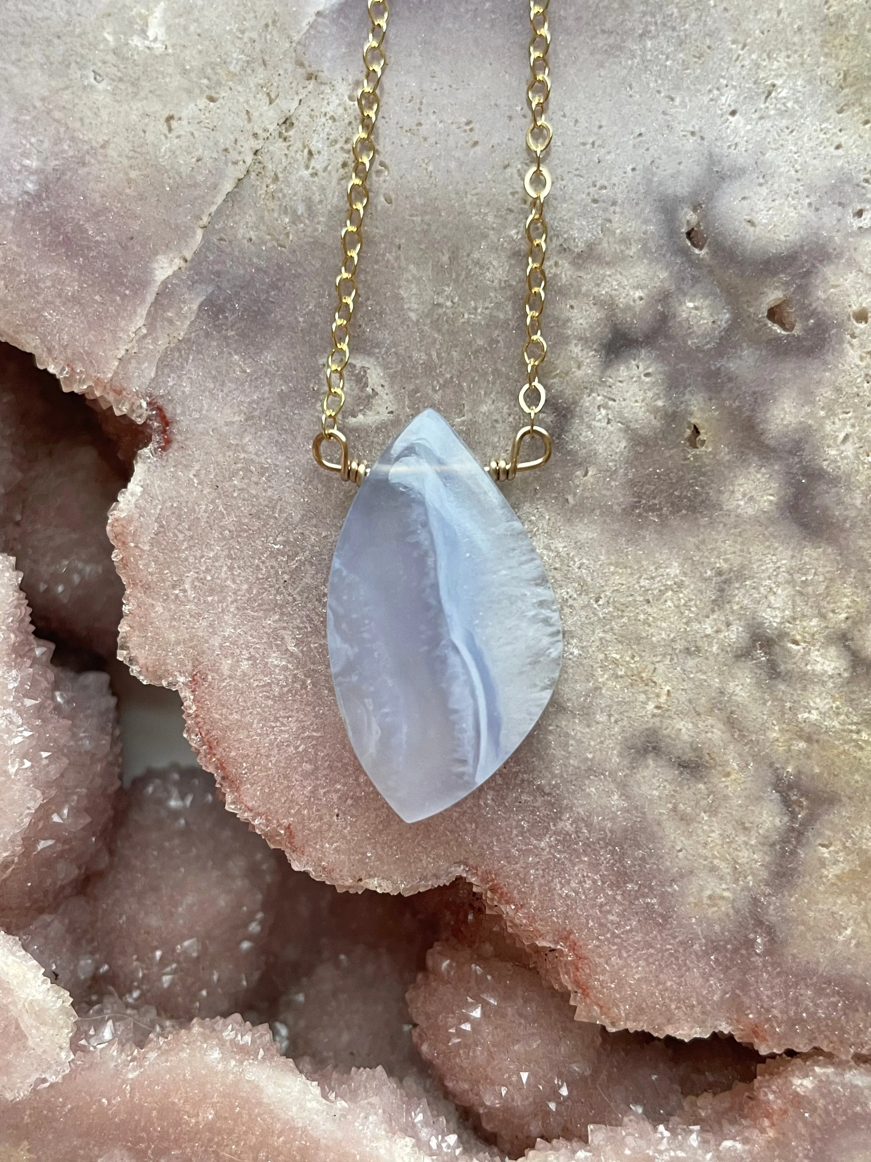 Blue lace agate Necklace