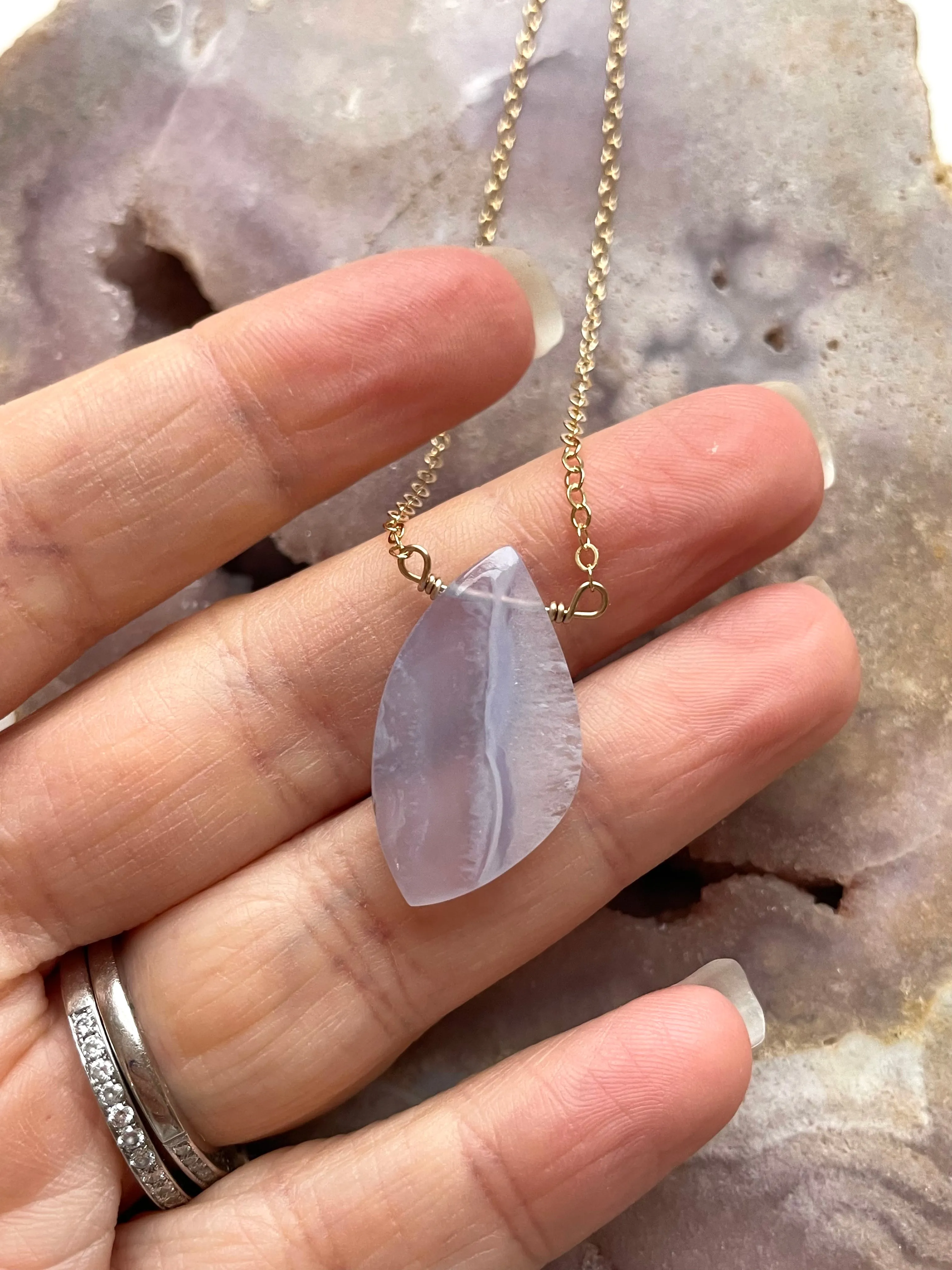 Blue lace agate Necklace