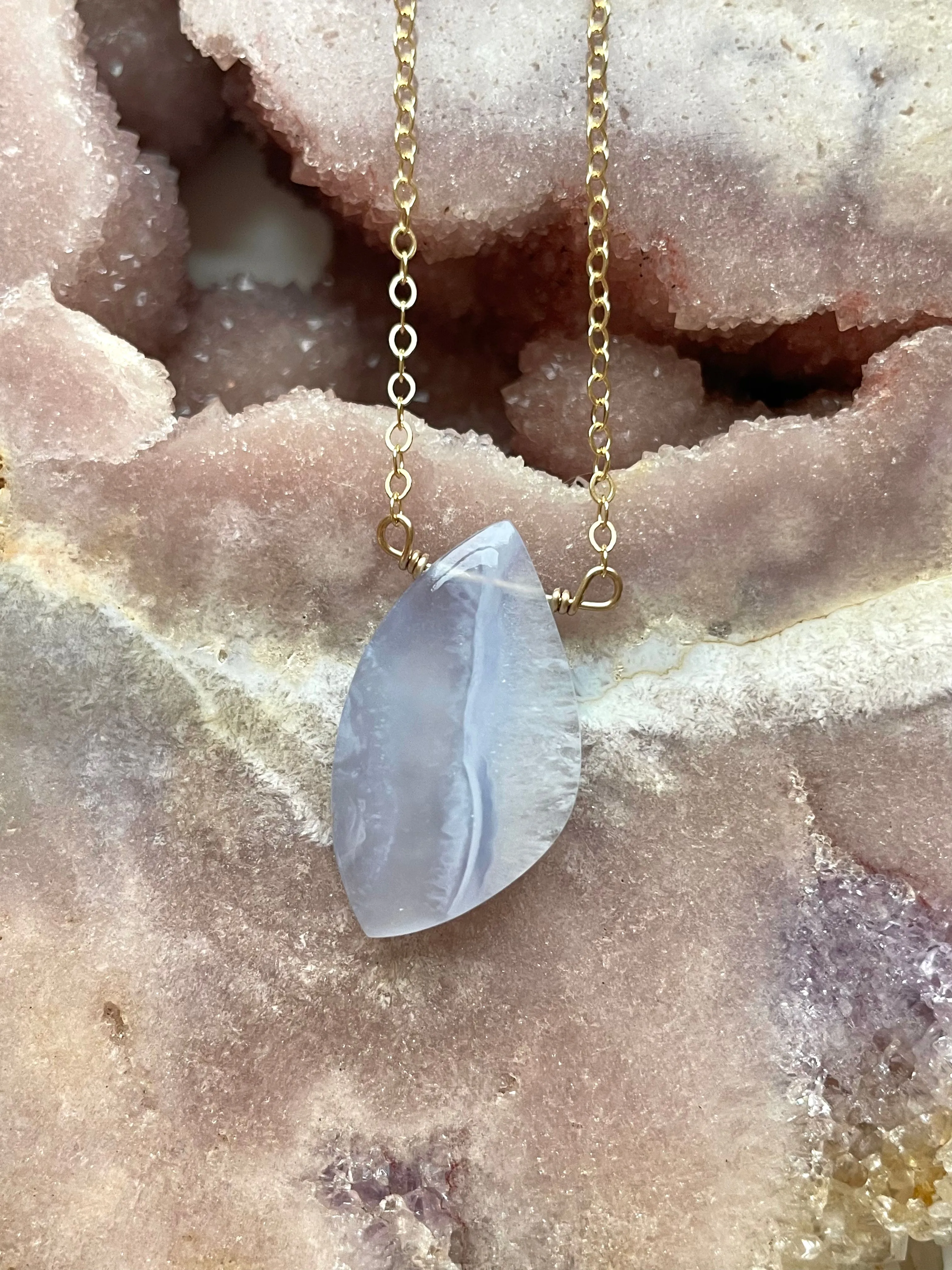 Blue lace agate Necklace