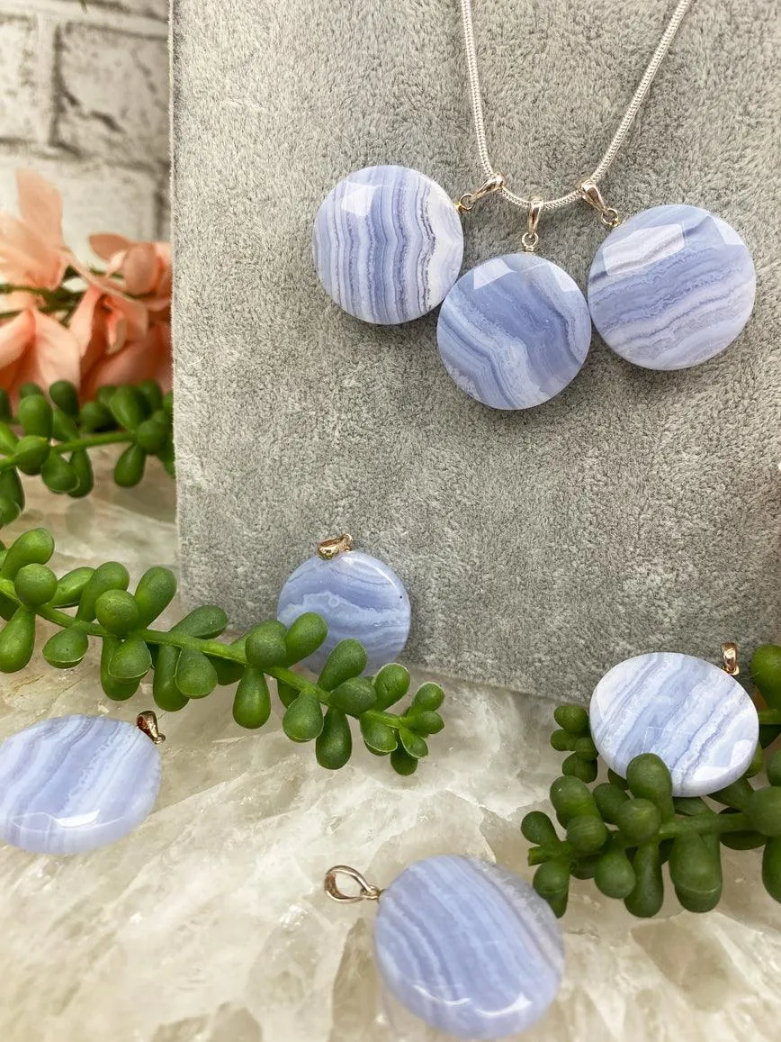 Blue Lace Agate Pendant