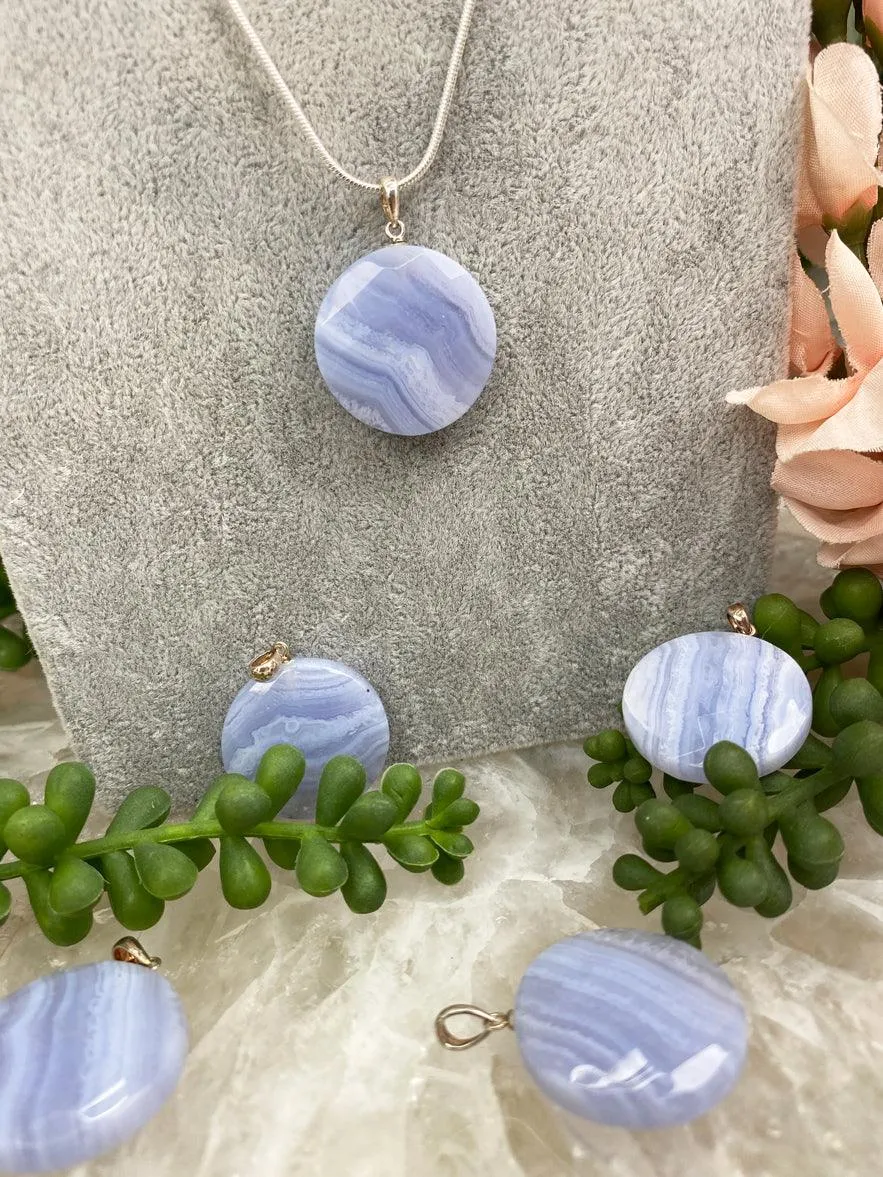 Blue Lace Agate Pendant