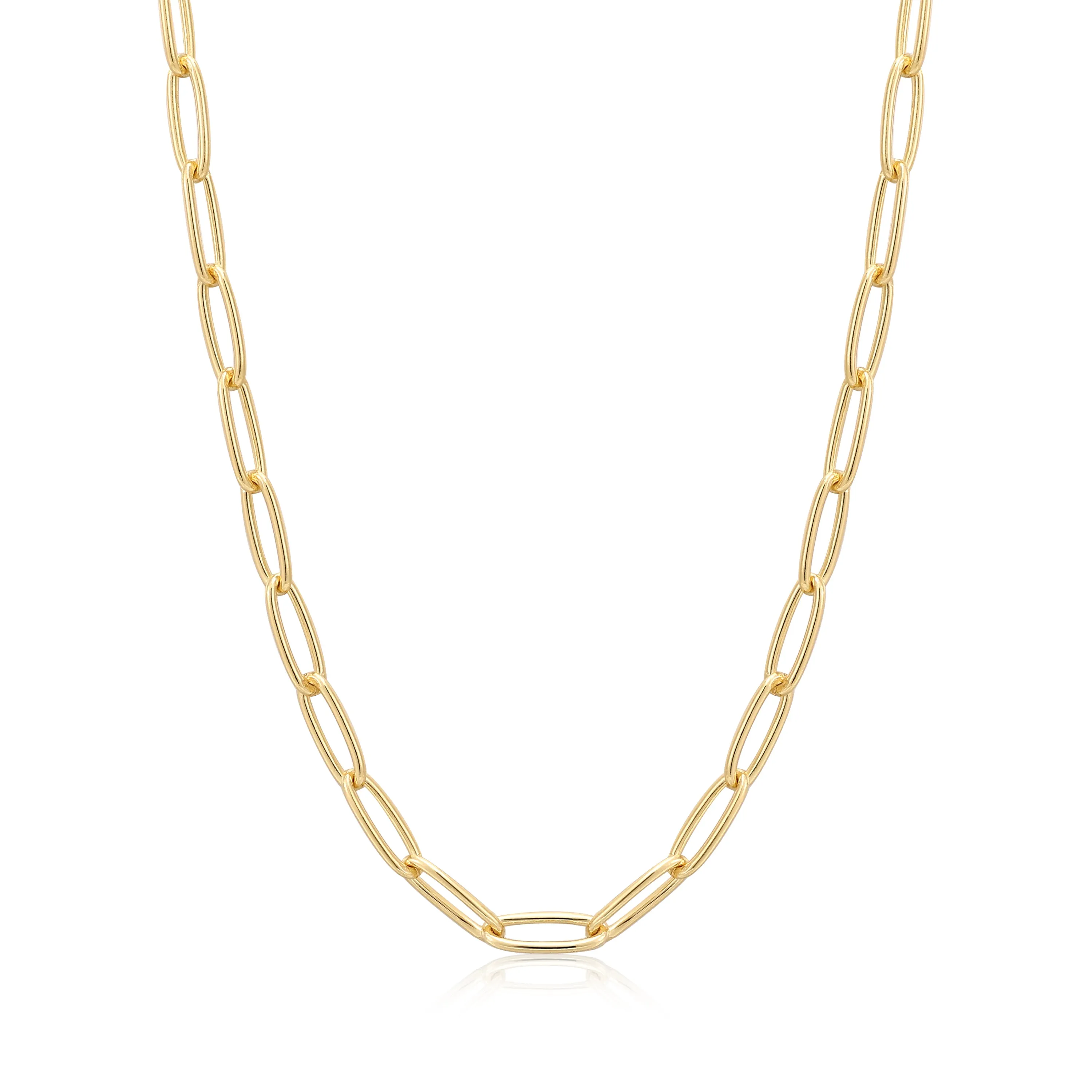 Bold Gold Paperclip Chain Necklace