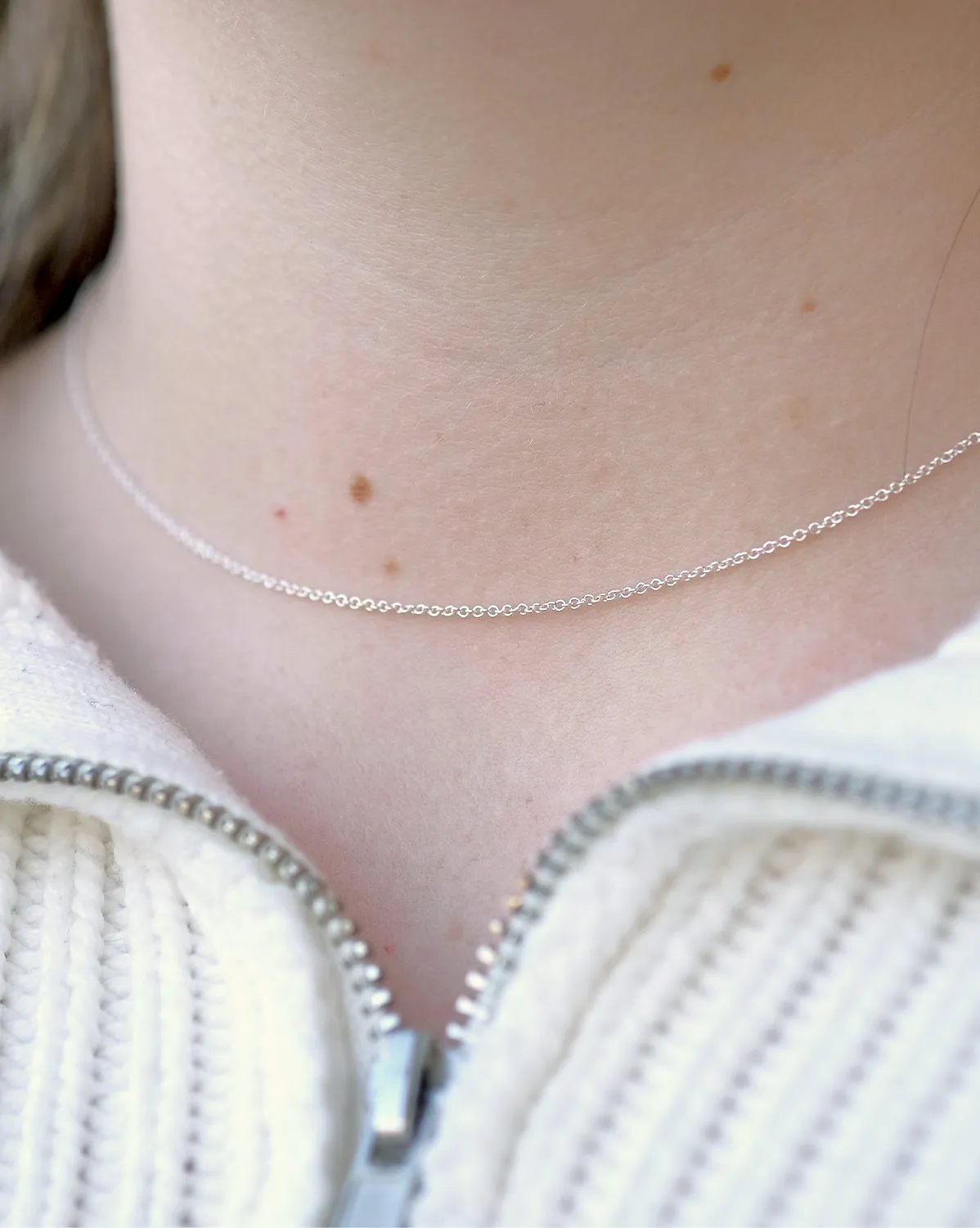 Cable Chain Necklace - Sterling Silver