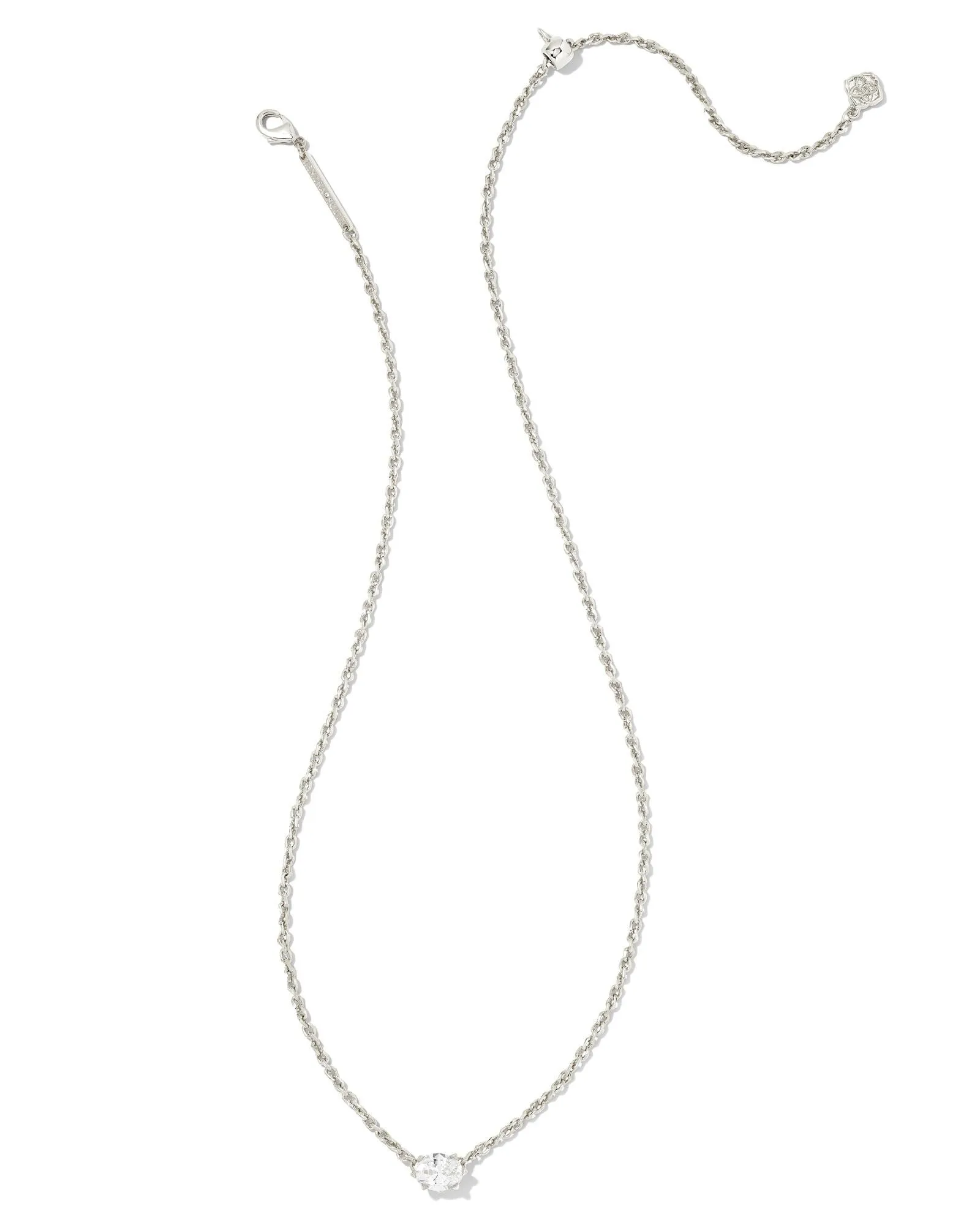 Cailin Crystal Rhodium CZ Pendant Necklace