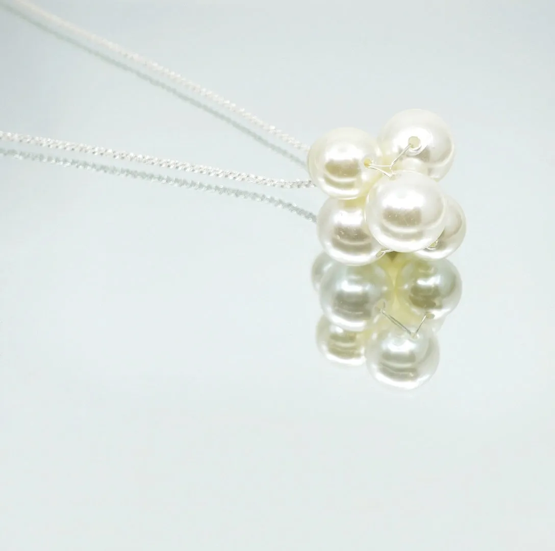 Celestial Cloud Long Pearl Necklace