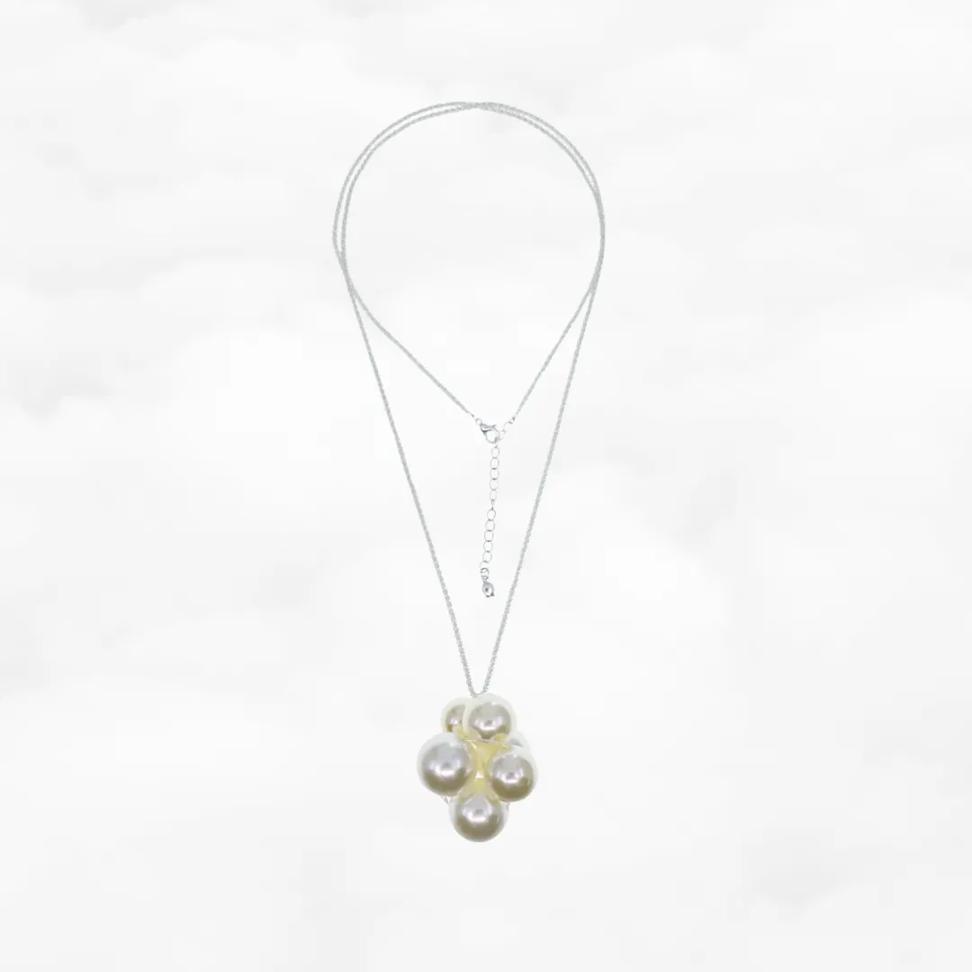 Celestial Cloud Long Pearl Necklace