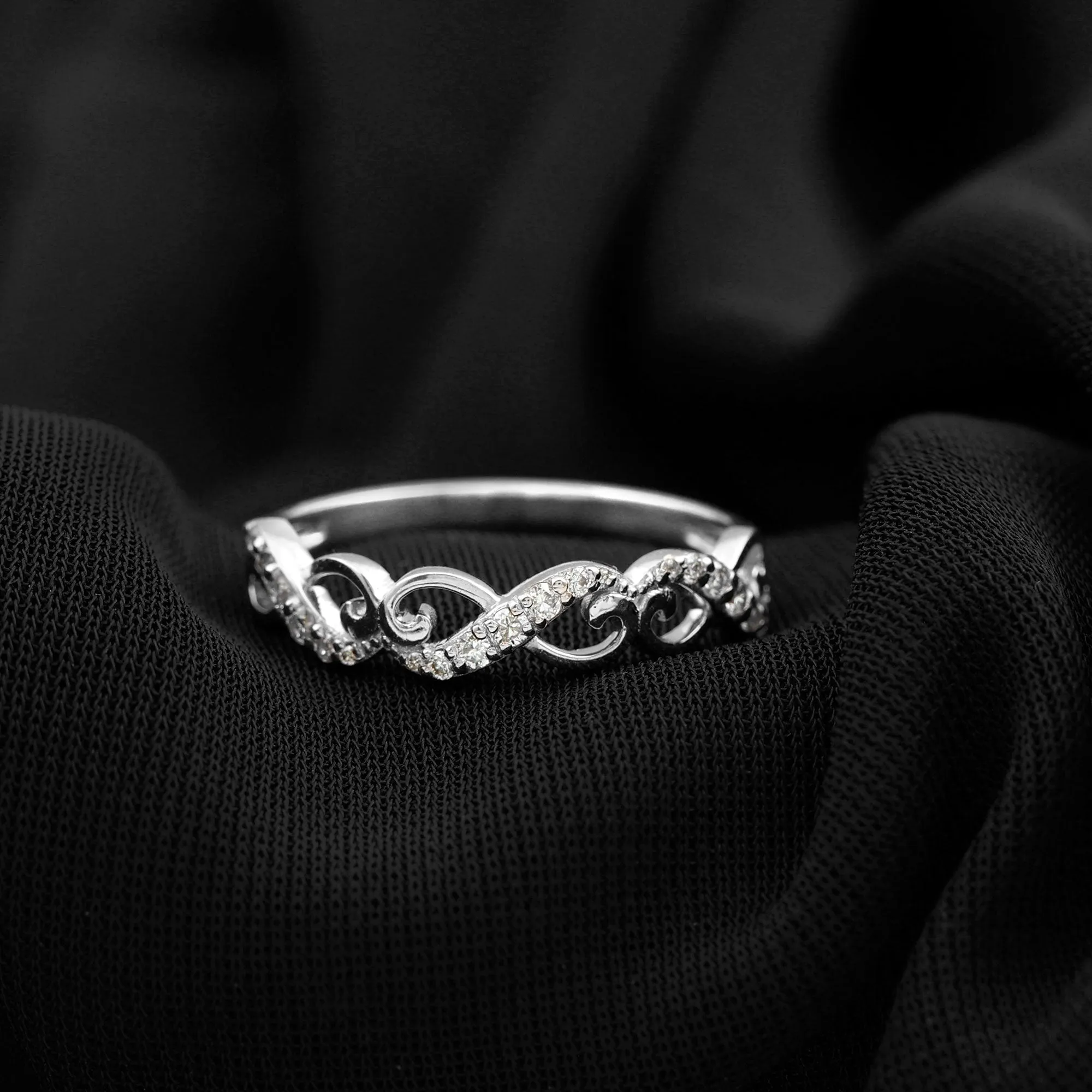 Certified Diamond Infinity Band Ring