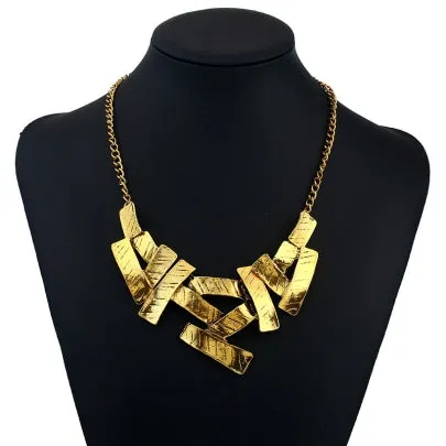 Chain Overgild Alloy Irregular Necklace Emerald Twisted Singapore