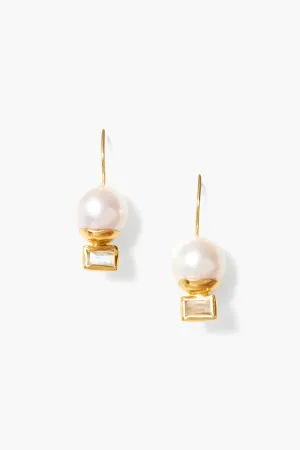 Chan Luu Elena Drop Earrings White Pearl Mix