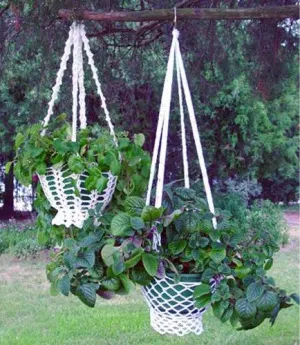 Country Cottage Plant Hanger Crochet Pattern