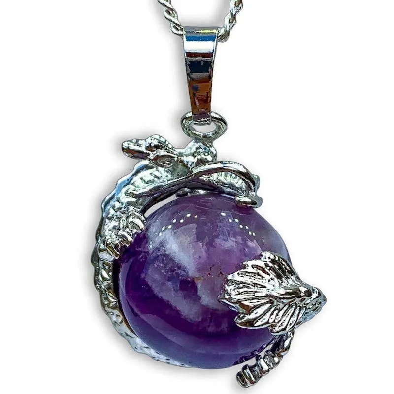 Crystal Dragon Pendant Necklace