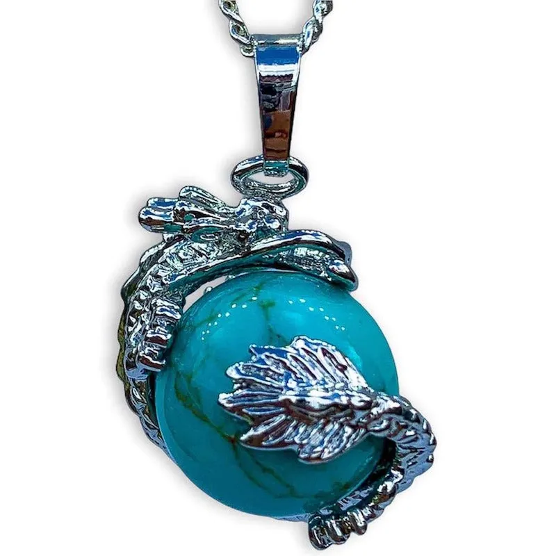 Crystal Dragon Pendant Necklace