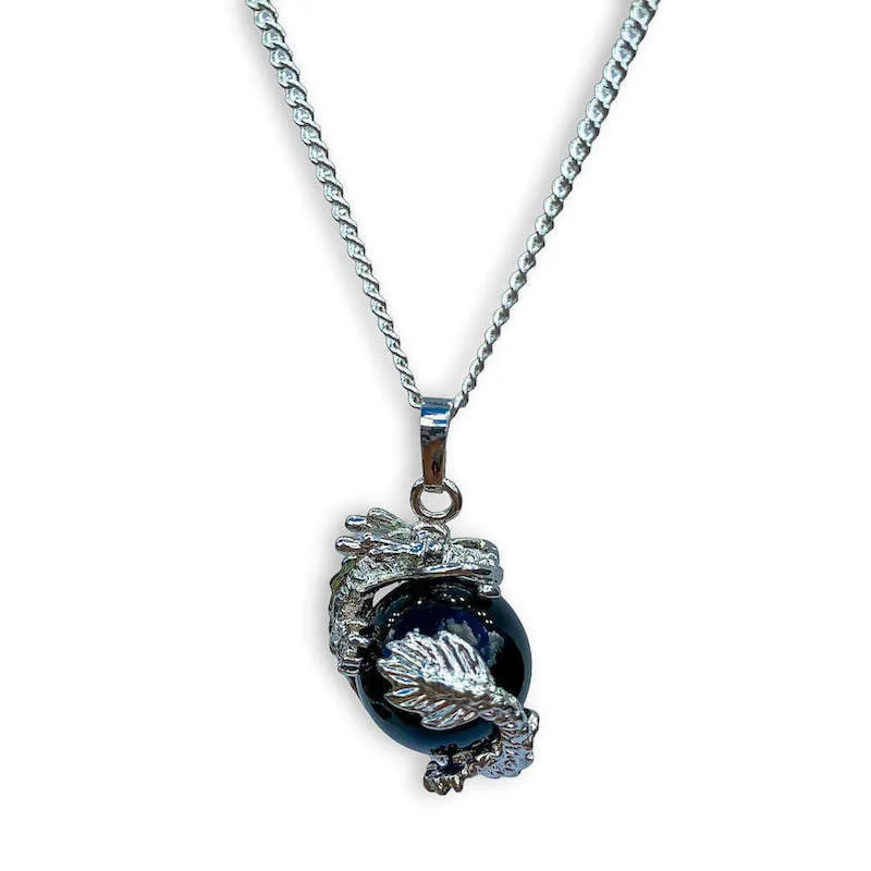 Crystal Dragon Pendant Necklace