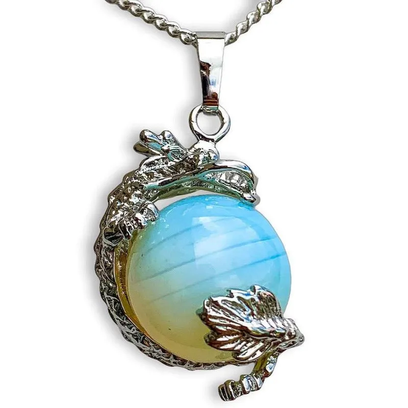 Crystal Dragon Pendant Necklace