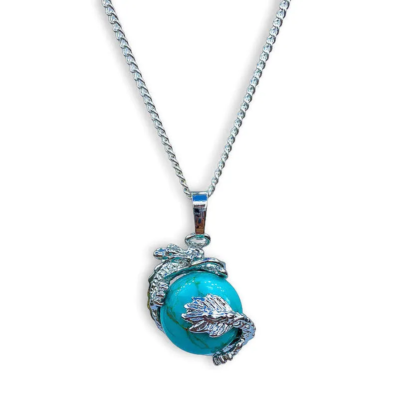 Crystal Dragon Pendant Necklace