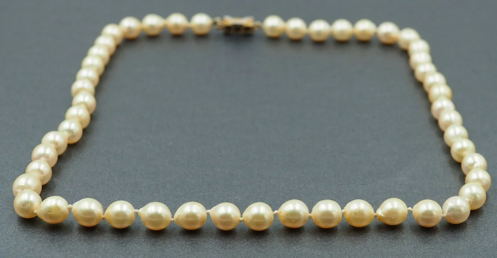 Cultured Pearl Strand Diamond 18ct Yellow & White Gold Clasp Necklace