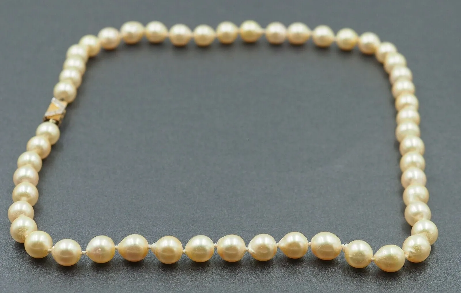 Cultured Pearl Strand Diamond 18ct Yellow & White Gold Clasp Necklace