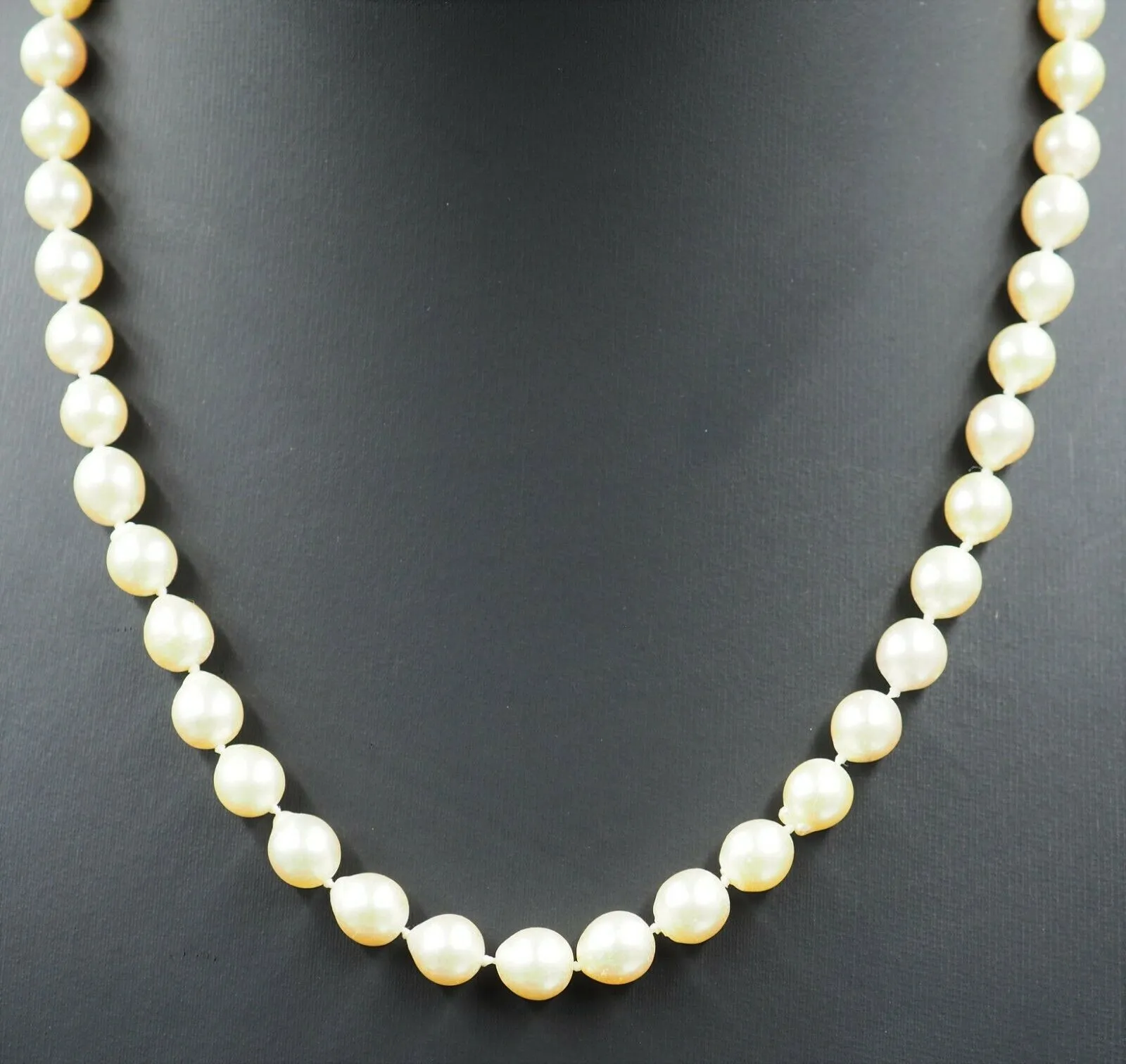 Cultured Pearl Strand Diamond 18ct Yellow & White Gold Clasp Necklace