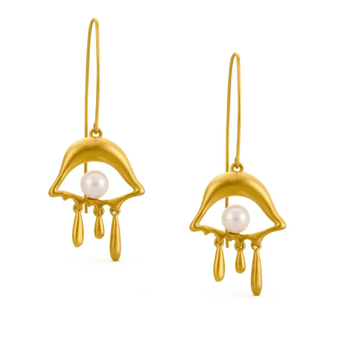 Dali Eye & Pearl Earrings