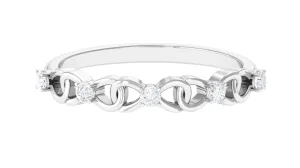 Diamond Interlock Infinity Band Ring