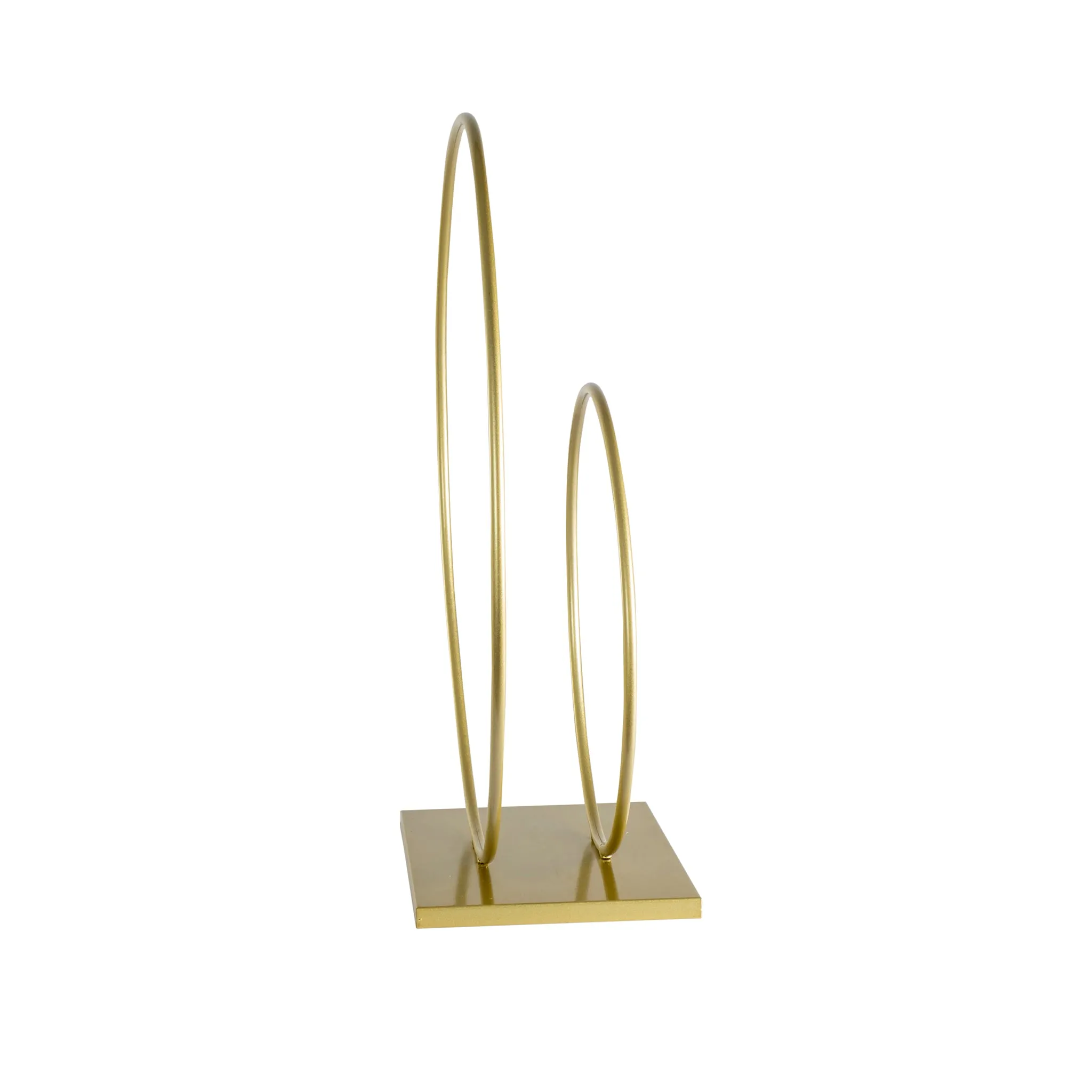 Double Hoop Tabletop Centerpiece - Gold