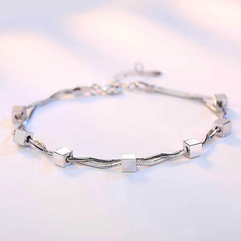 Double Snake Bone Chain Five-pointed Star Bracelet