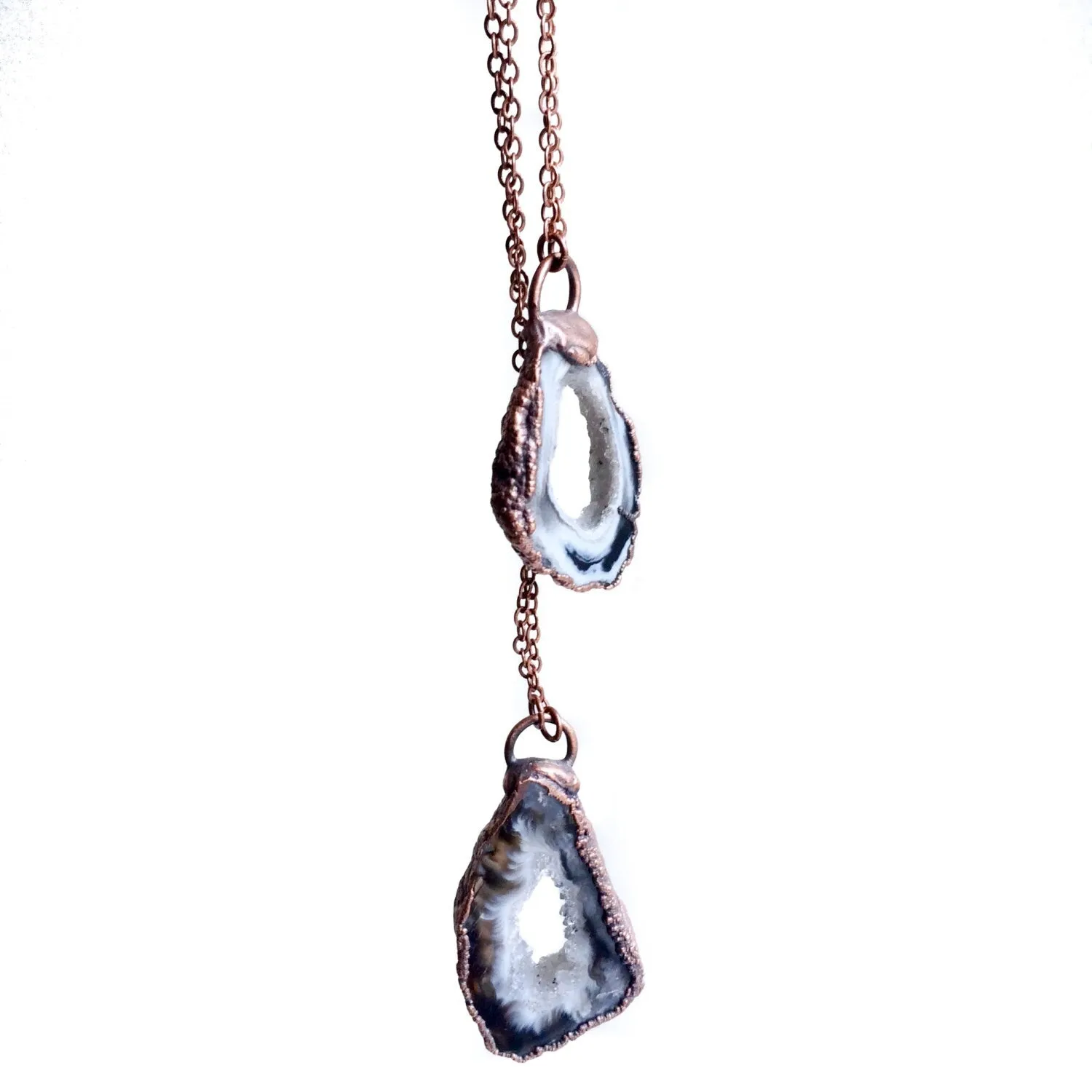 Druzy agate necklace | Geode jewelry