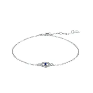 Eden Single Tiny Blue Evil Eye Bracelet