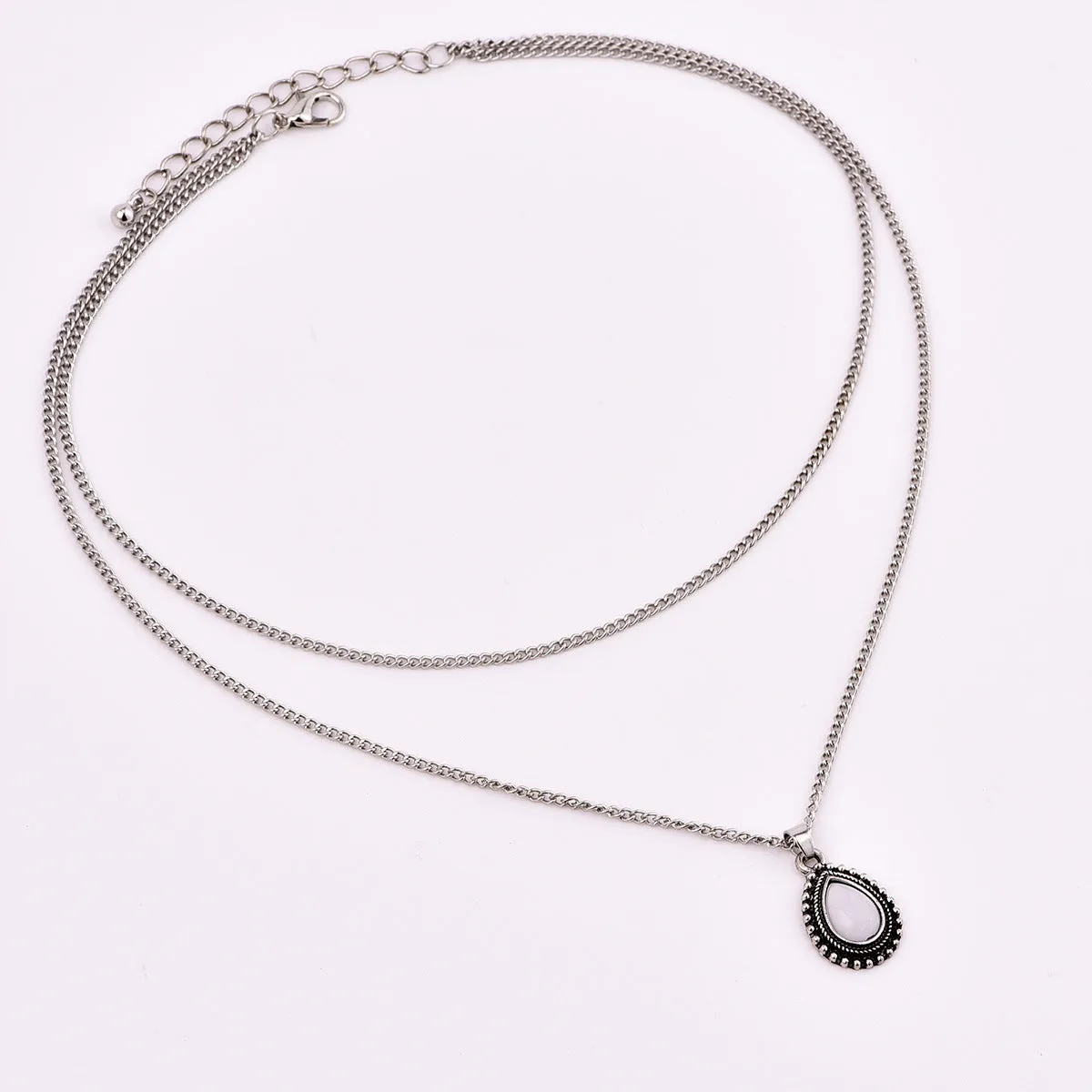 European and American personality fashion popular water drop stone necklace hot sale jewelry A0018