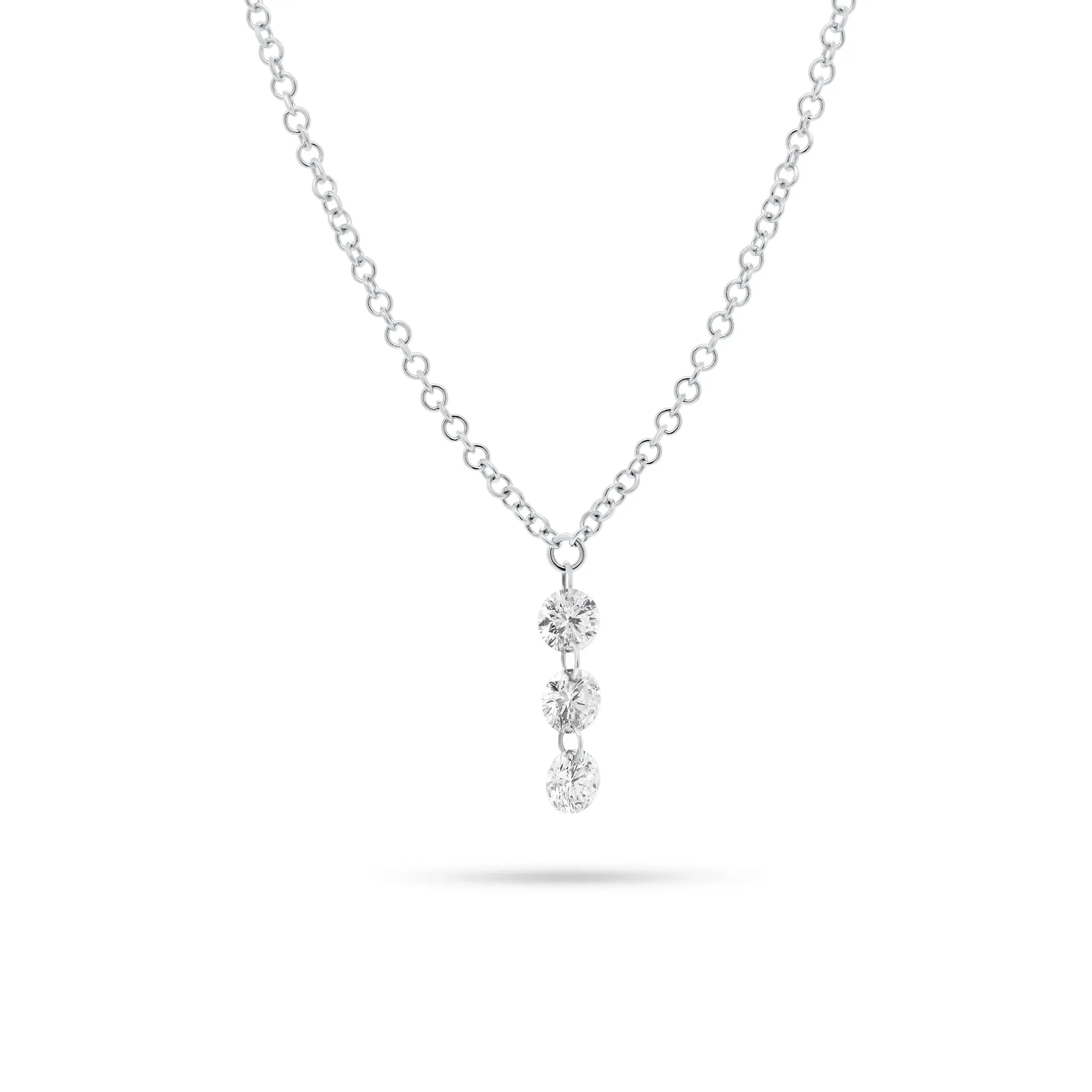 Floating Diamond Trio Pendant